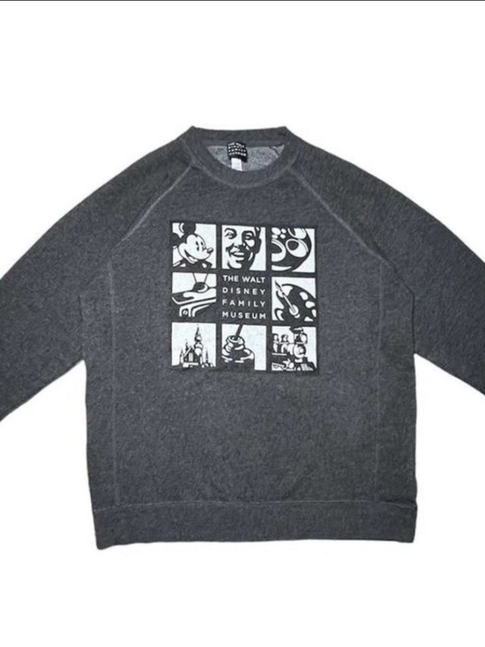 Disney Dark Gray Crewneck Sweatshirt with White Graphic